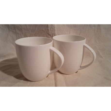 Pack de 2 mugs maxi blanc